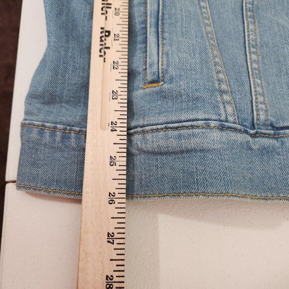 Levi Strauss Denim Jacket Mens Large Blue Signature Trucker Jean Coat Gold Label - Picture 6 of 14